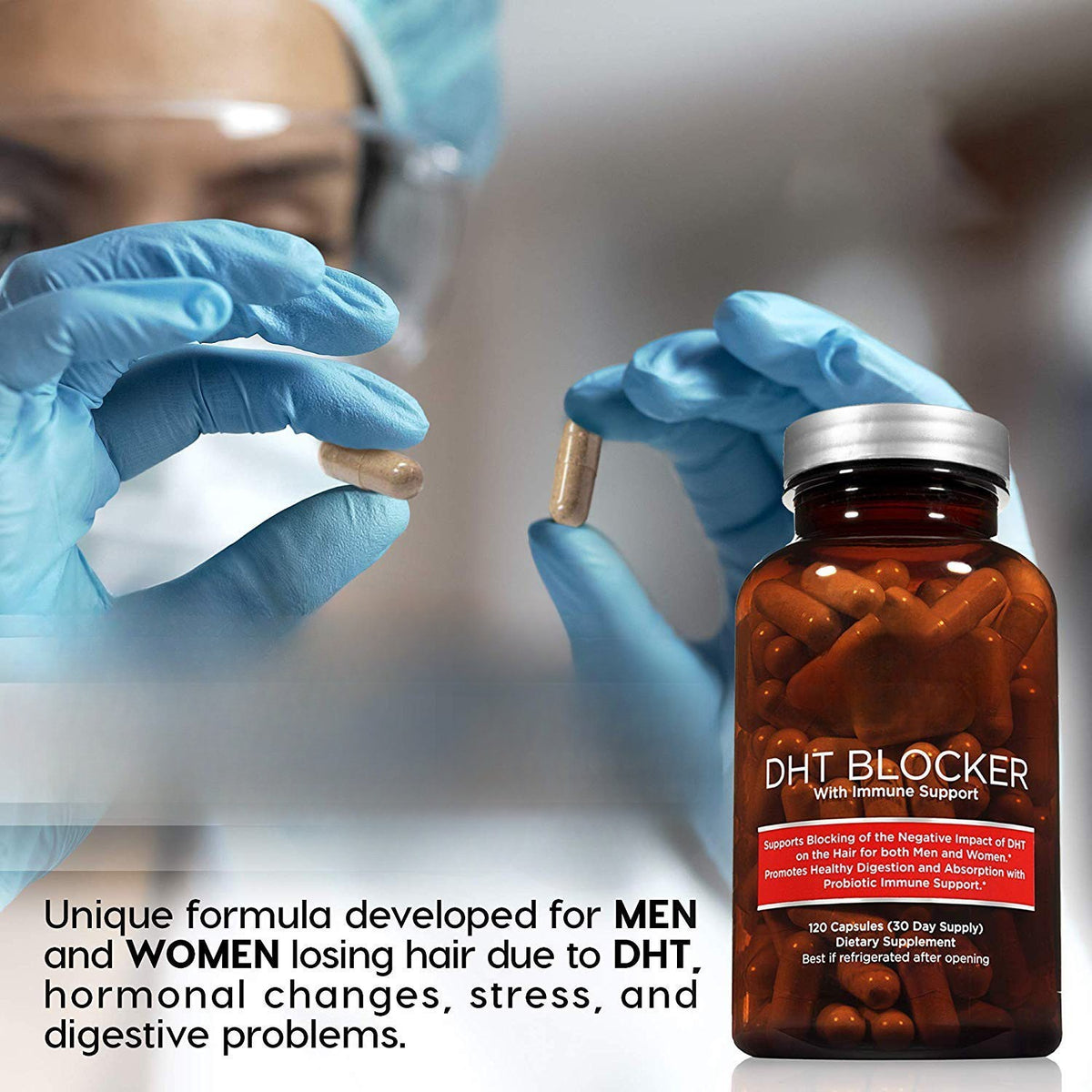 Natural hair support capsules with Green Tea extract