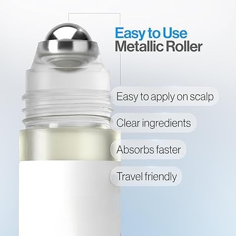 Precision roll-on hair growth serum for targeted scalp care