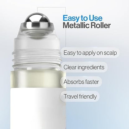 Precision roll-on hair growth serum for targeted scalp care