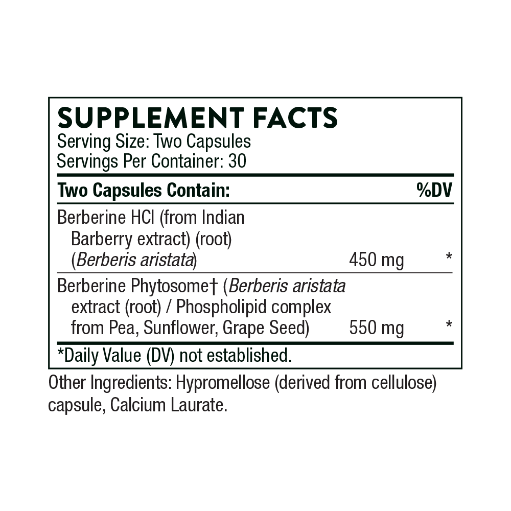Premium Berberine 500 mg Supplements Facts Label