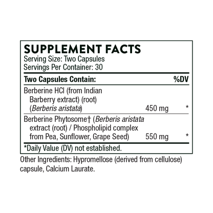 Premium Berberine 500 mg Supplements Facts Label
