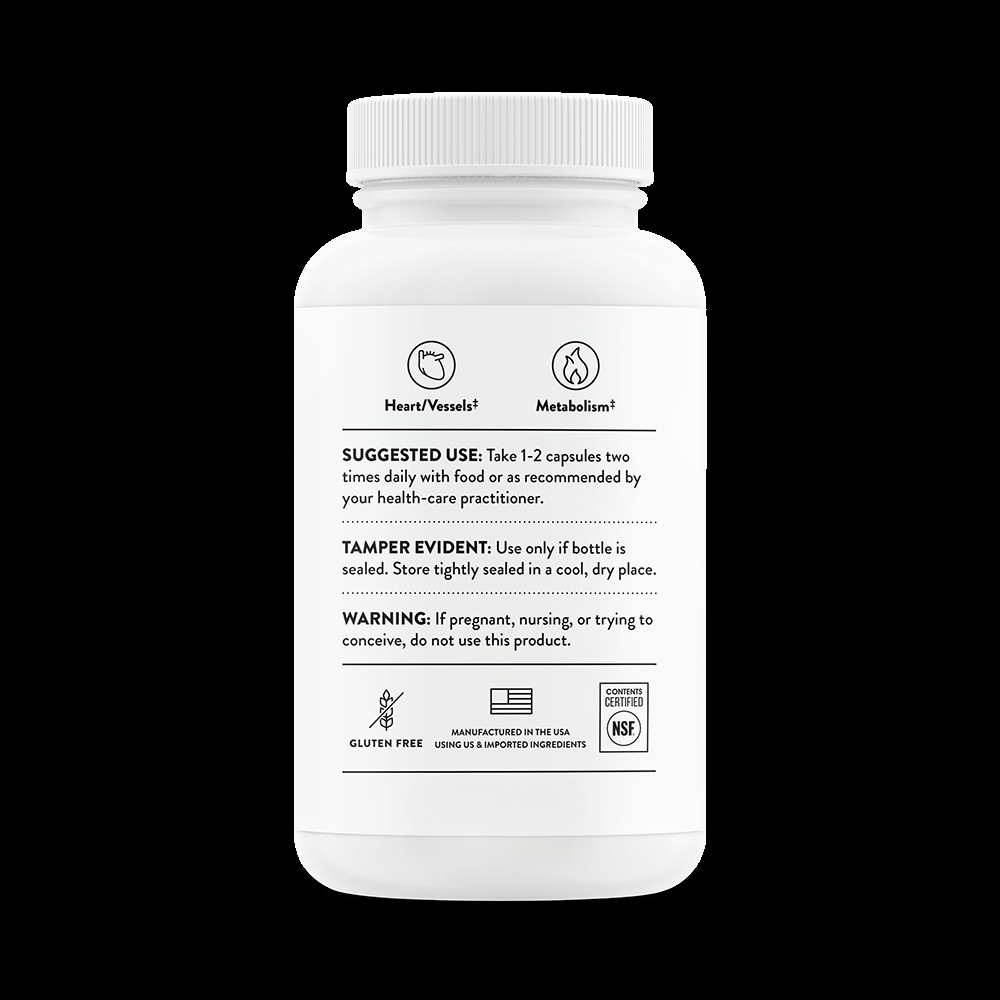 Premium Berberine 500 mg Bottle Back View