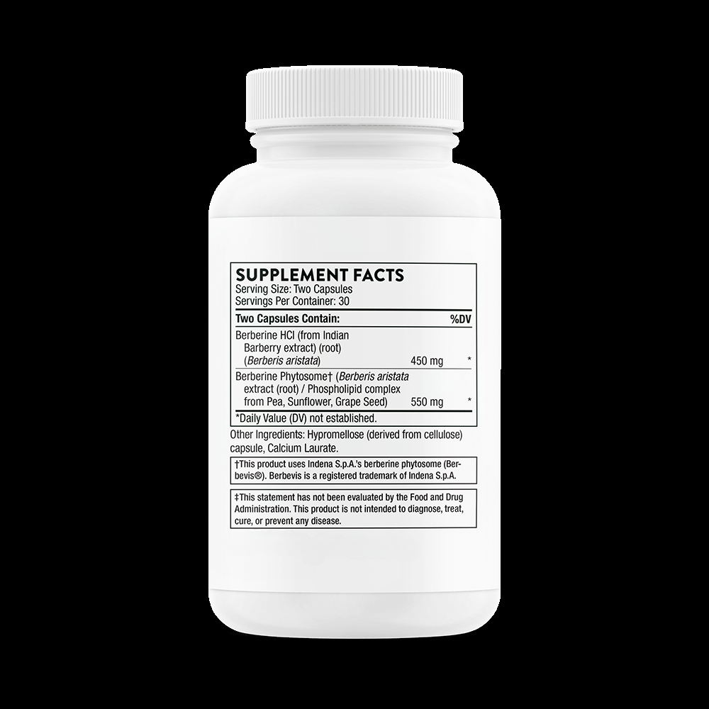 Premium Berberine 500 mg Supplements Facts Label