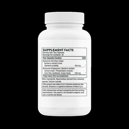 Premium Berberine 500 mg Supplements Facts Label