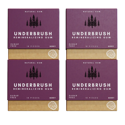 Remineralizing Gum package with hydroxyapatite 4 Pack Berry