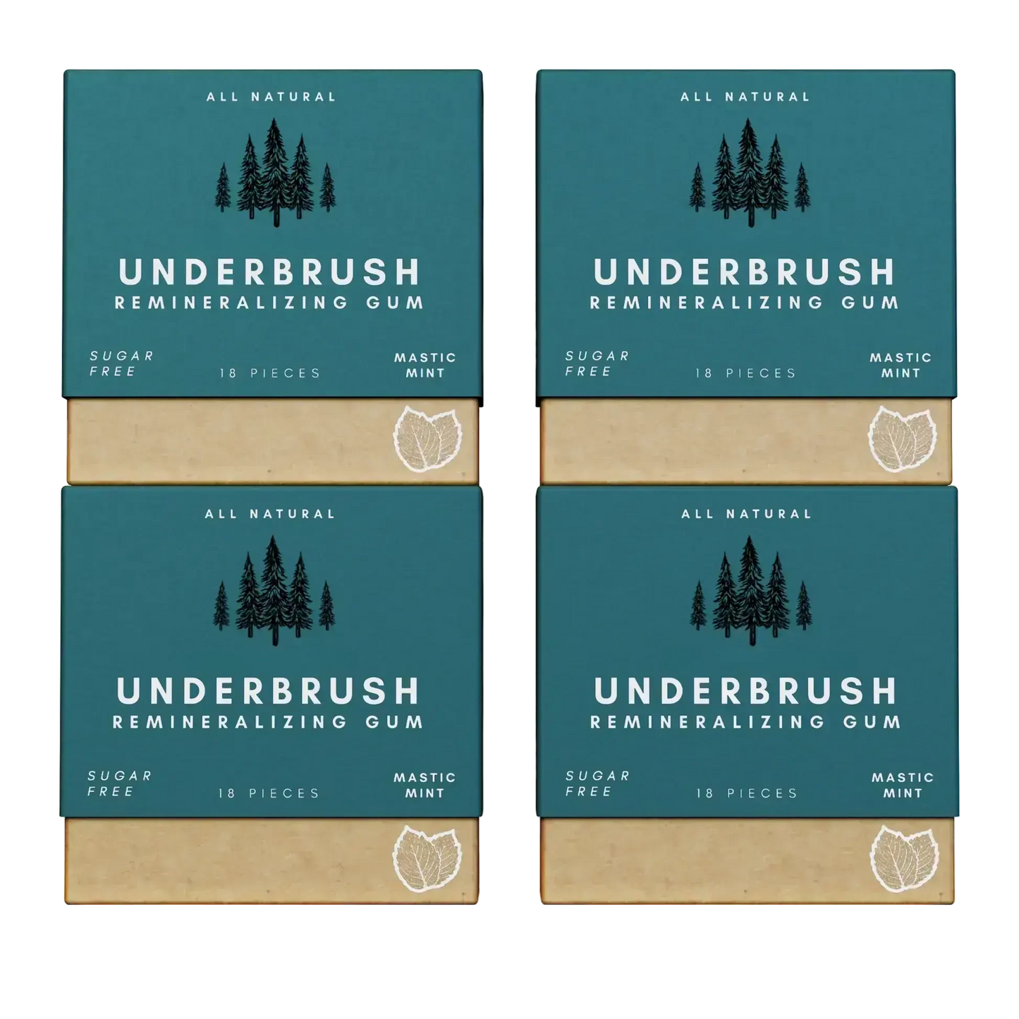 Remineralizing Gum package with hydroxyapatite 4 Pack Mint