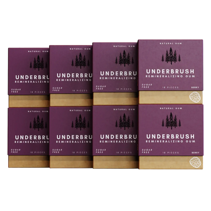 Remineralizing Gum package with hydroxyapatite 8 Pack Berry