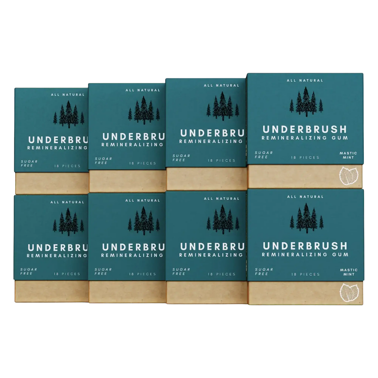 Remineralizing Gum package with hydroxyapatite 8 Pack Mint