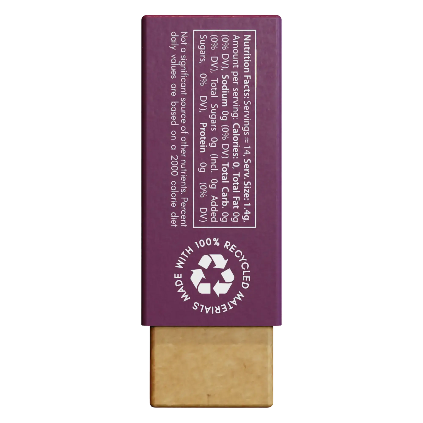 Remineralizing Gum package with hydroxyapatite  Pack side view Berry