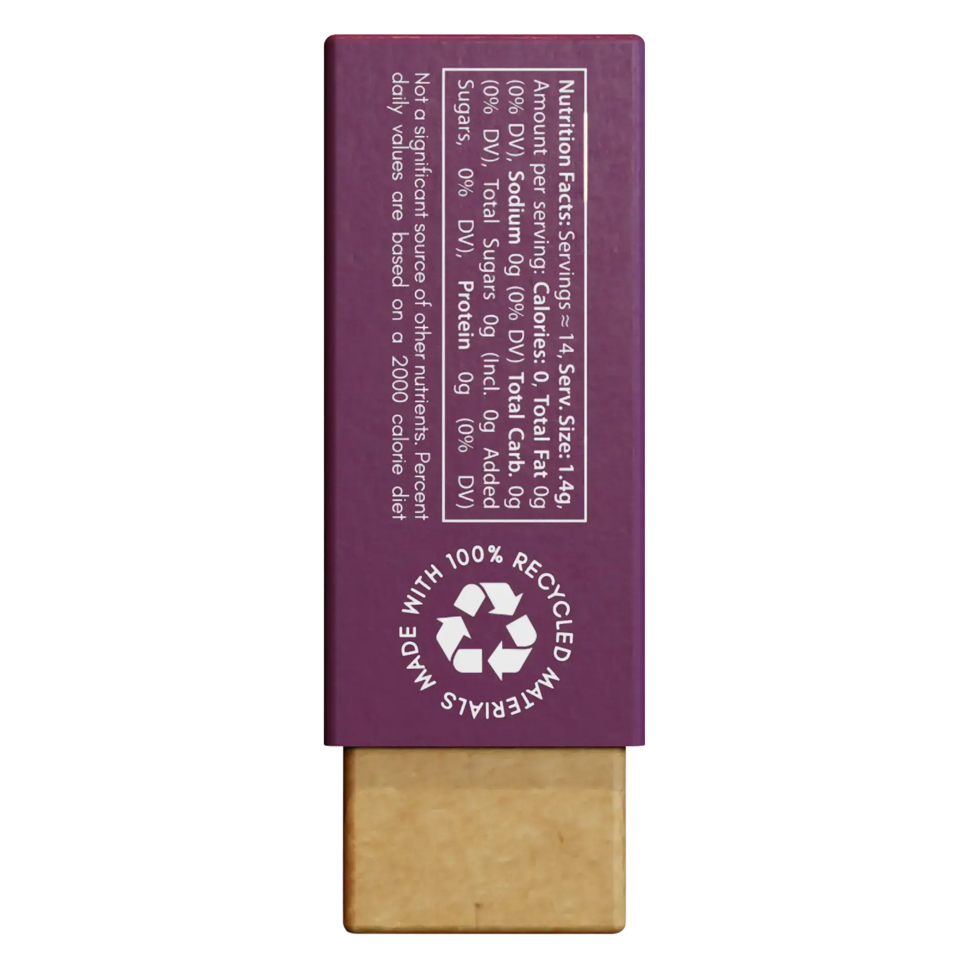 Remineralizing Gum package with hydroxyapatite  Pack side view Berry