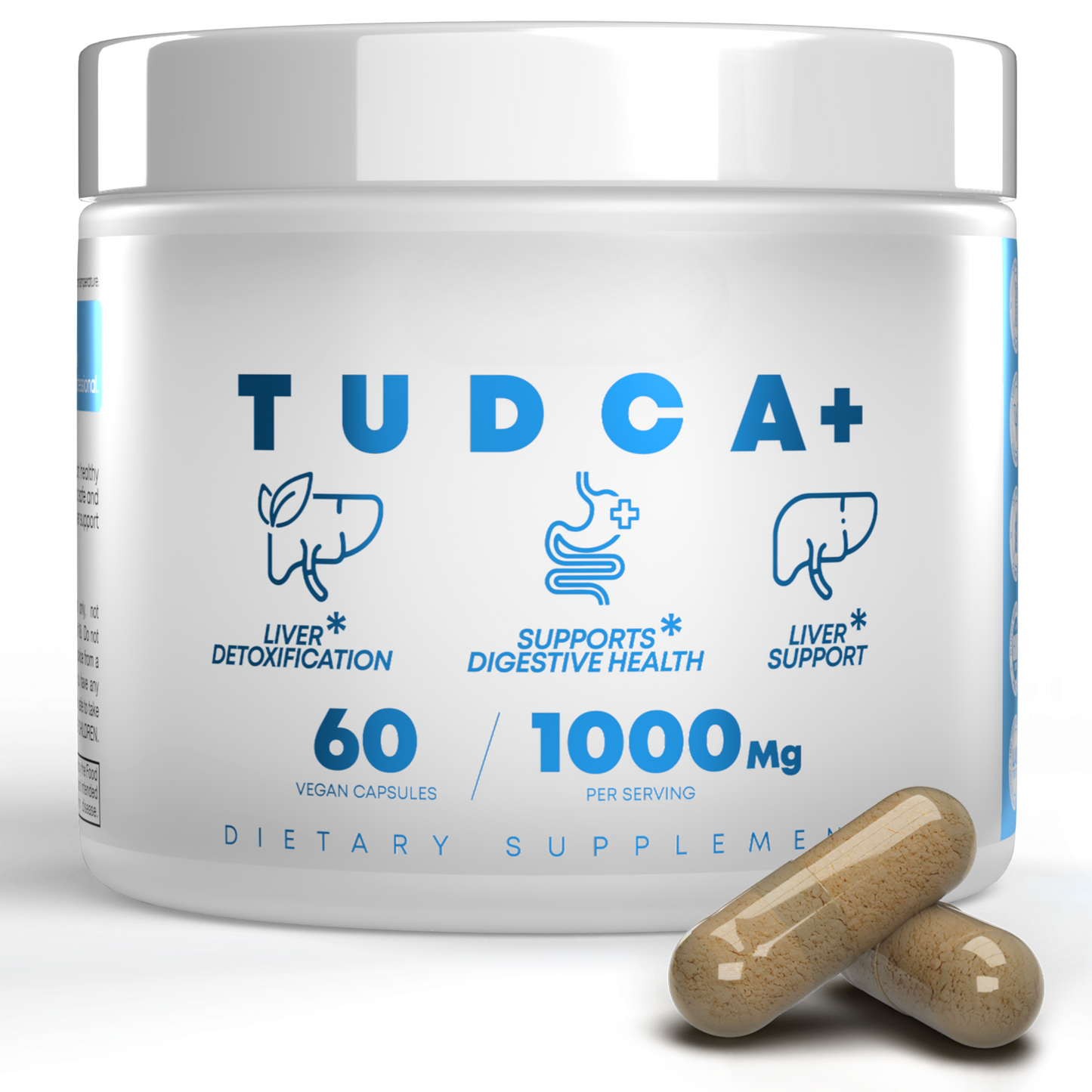 TUDCA supplement 500mg bottle front label