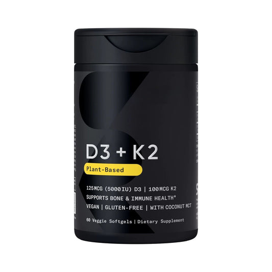 Vitamin D3 + K2 Bottle Front View