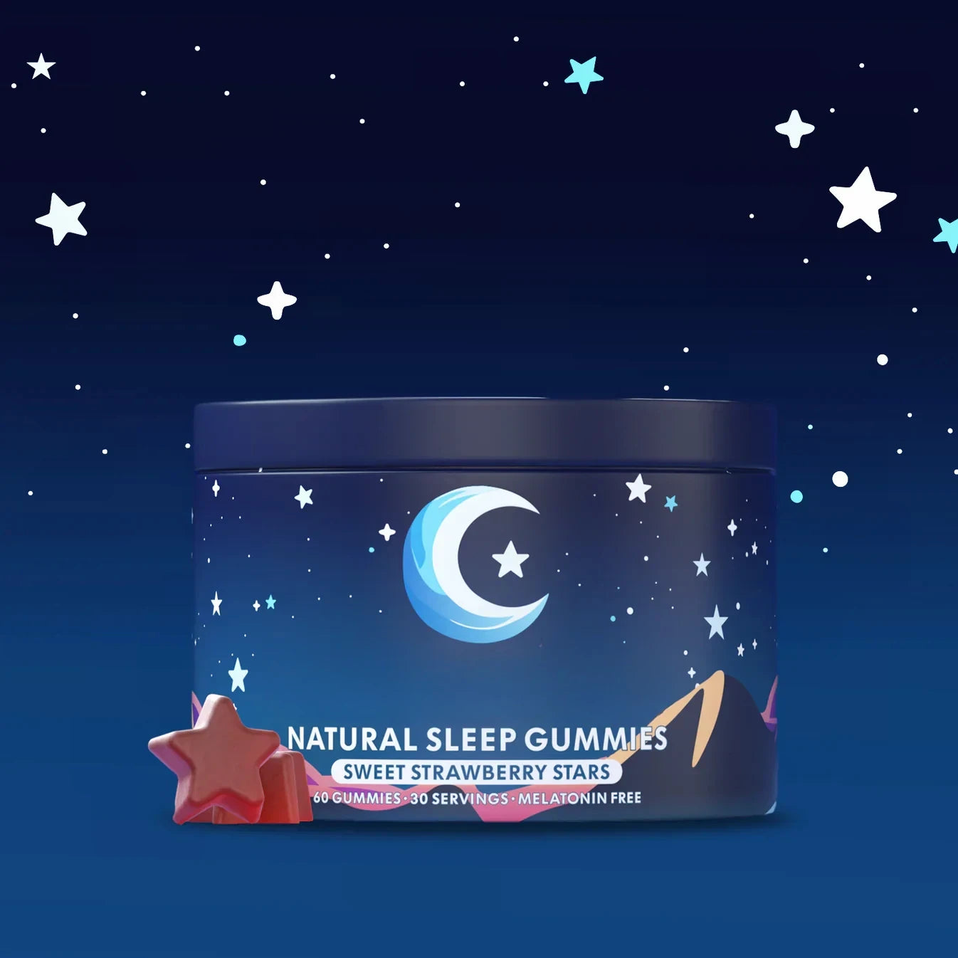 Natural Sleep Gummies Bottle – Front View