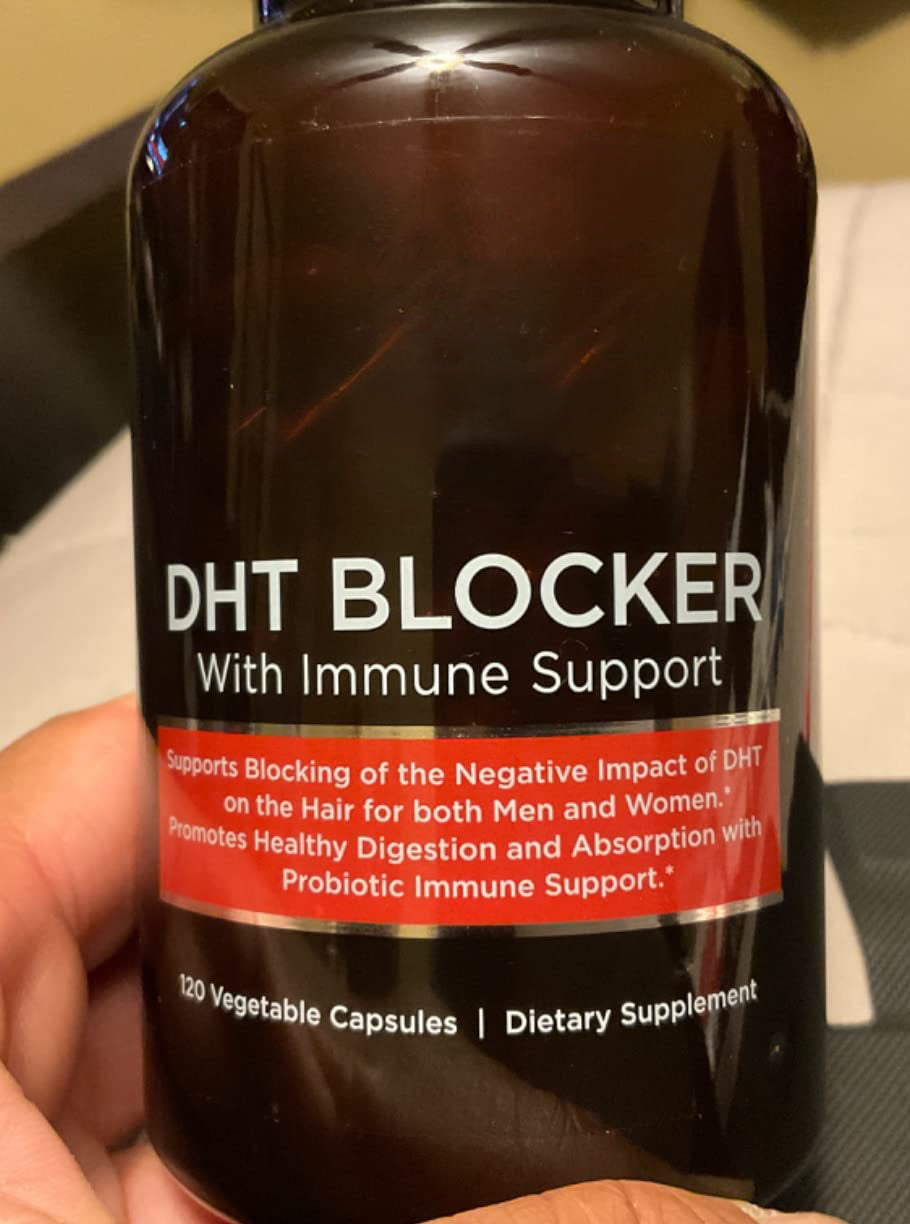 DHT Blocker Supplement with Saw Palmetto and Green Tea Bottle