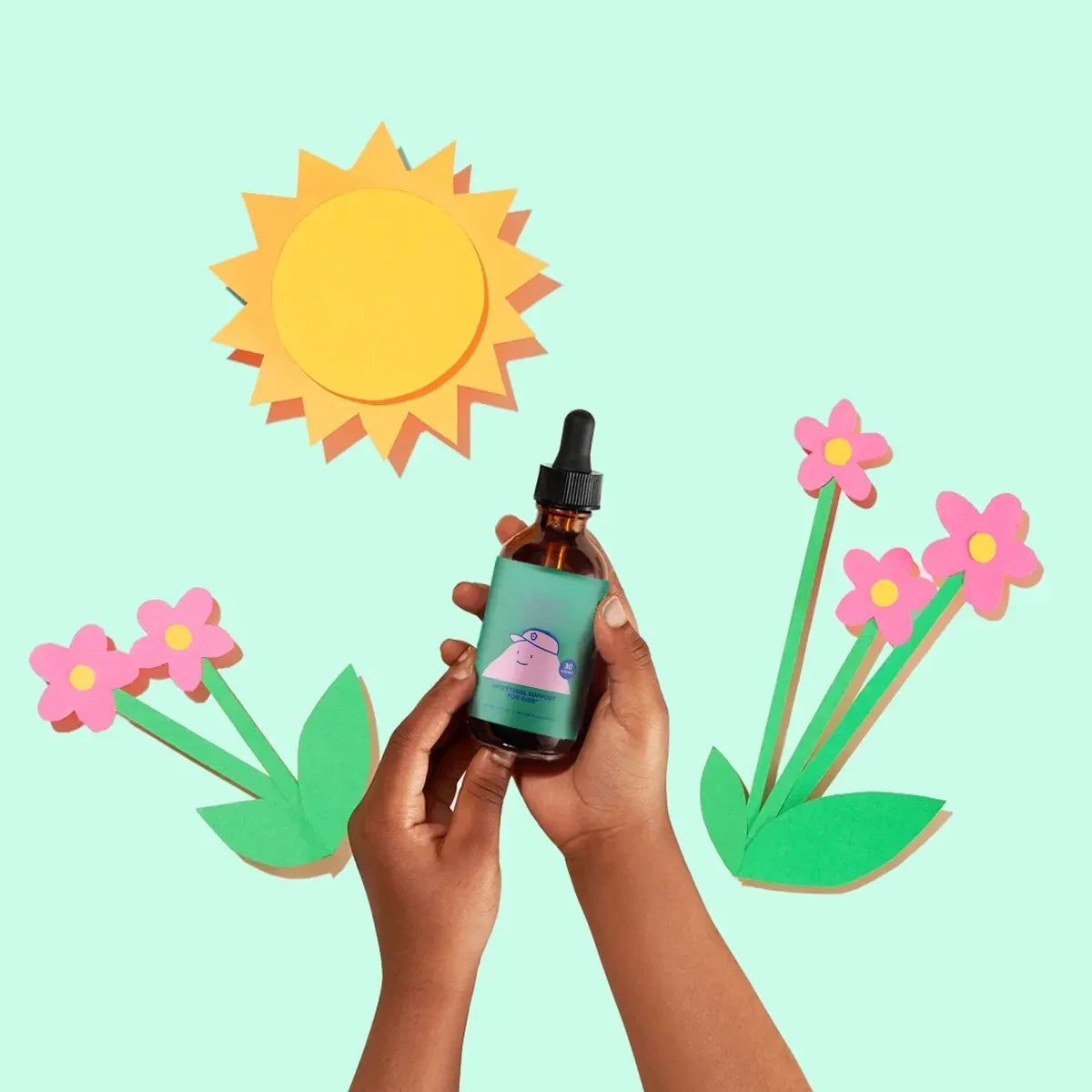 Alcohol-free and sugar-free herbal supplement for children"

