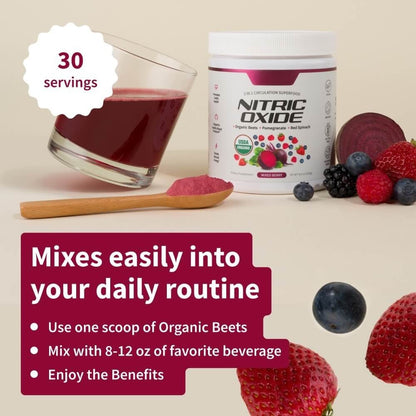 Vegan Beetroot Supplement Powder Scoop