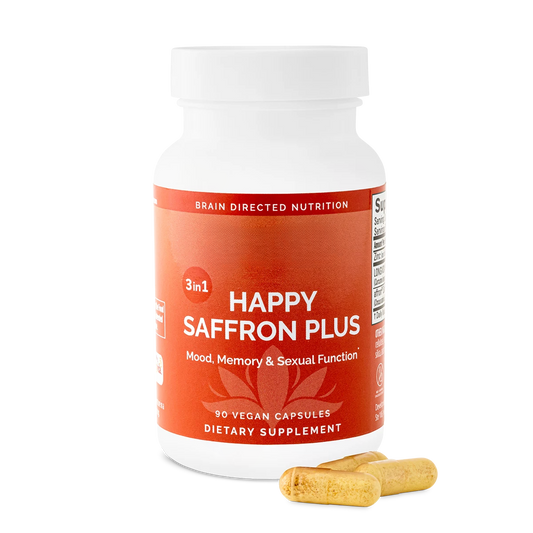 90 vegan capsules of saffron and curcumin supplement